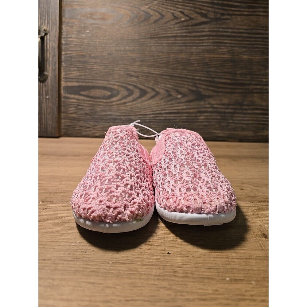 Girls/Toddlers Pink Lace Slip on Flats shoes  Swiggles Size 8 Toddlers